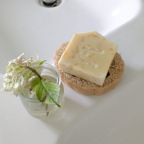 Porte savon Luffa en tranche